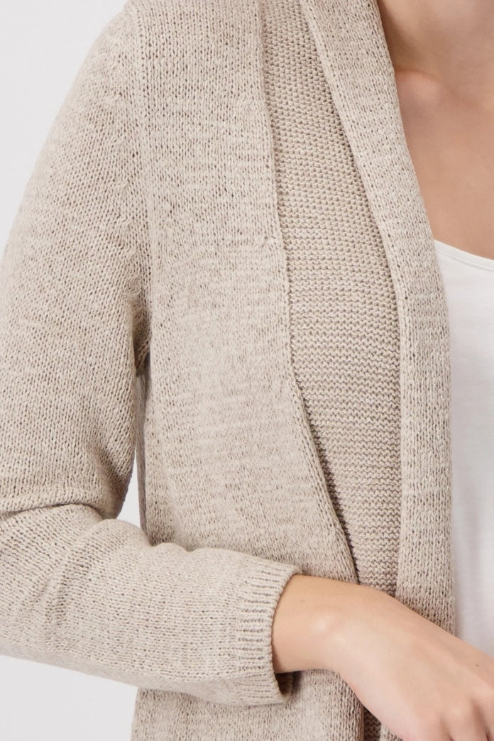 BASIC KNTD THROW-OVER JACKET