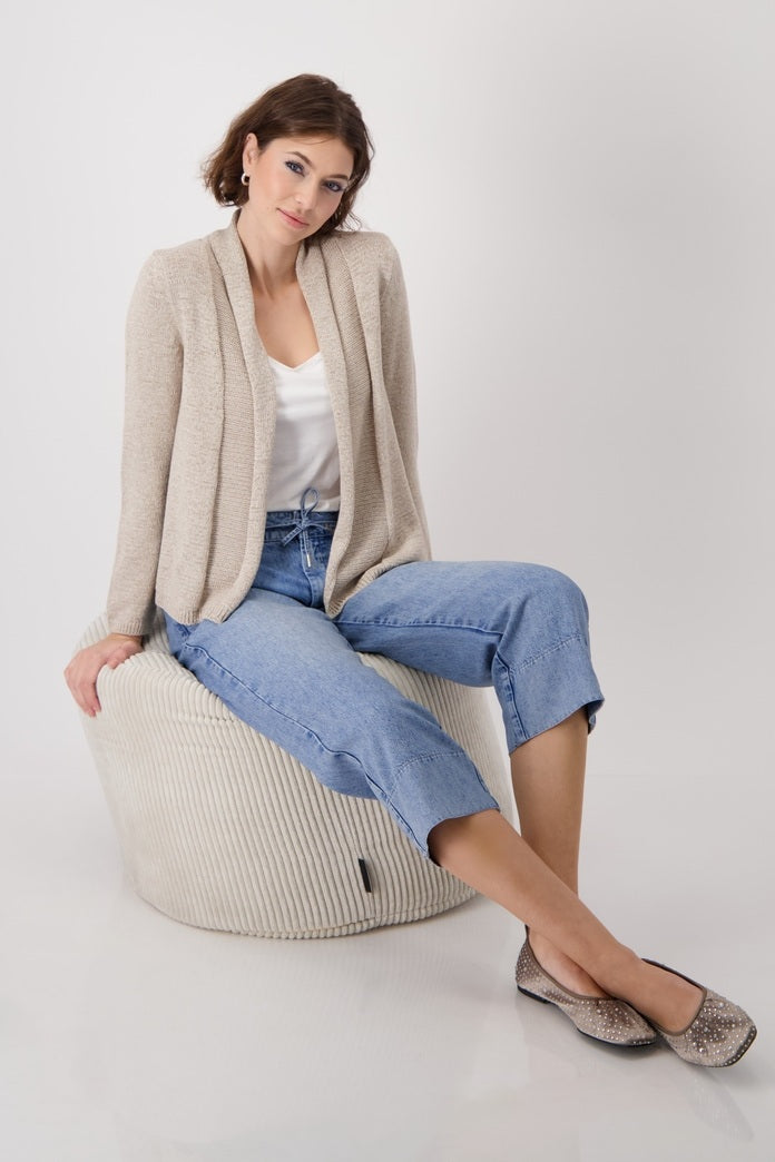 BASIC KNTD THROW-OVER JACKET