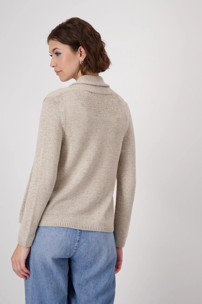 BASIC KNTD THROW-OVER JACKET