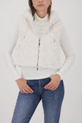 FAKE FUR WAISTCOAT - PEARL