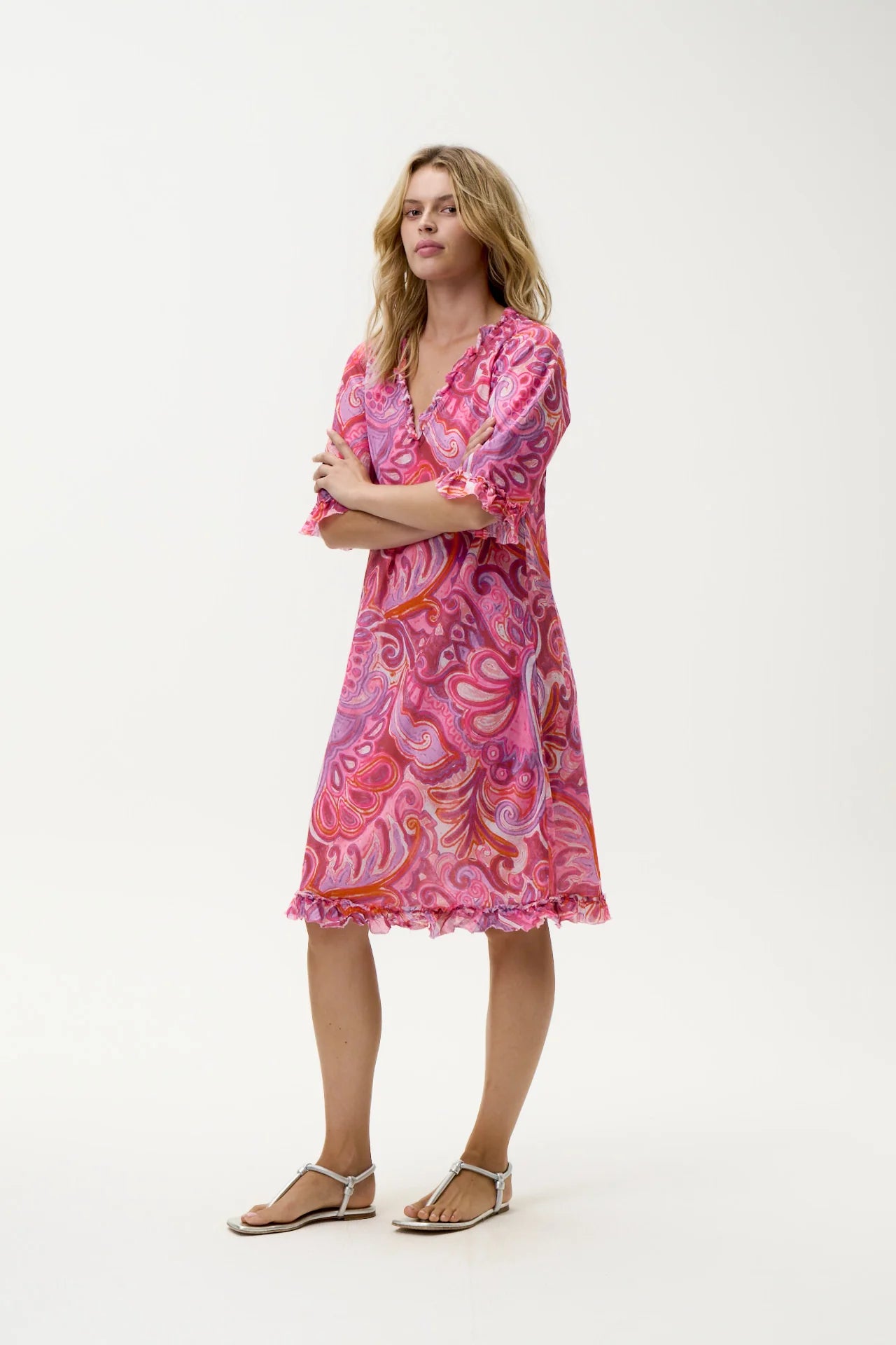 POPPY MERIDA PINK SWIRL DRESS