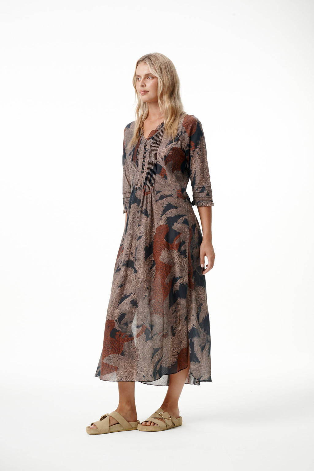 LONG POPPY PALM SAFARI COTTON