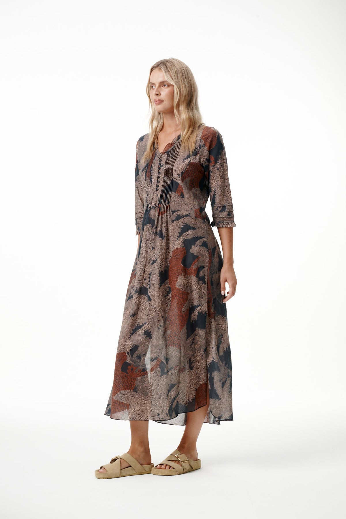 LONG POPPY PALM SAFARI COTTON