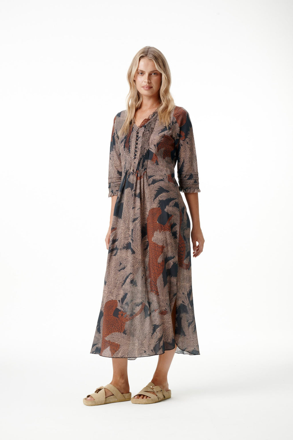 LONG POPPY PALM SAFARI COTTON
