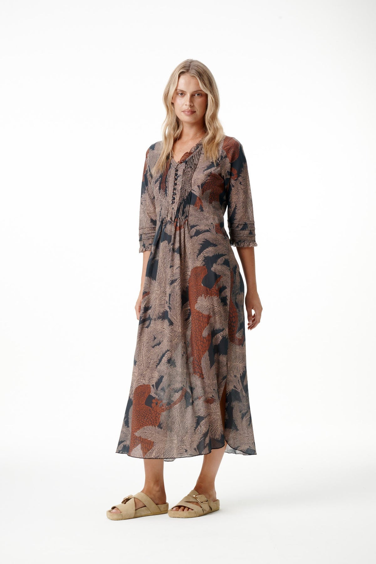 LONG POPPY PALM SAFARI COTTON