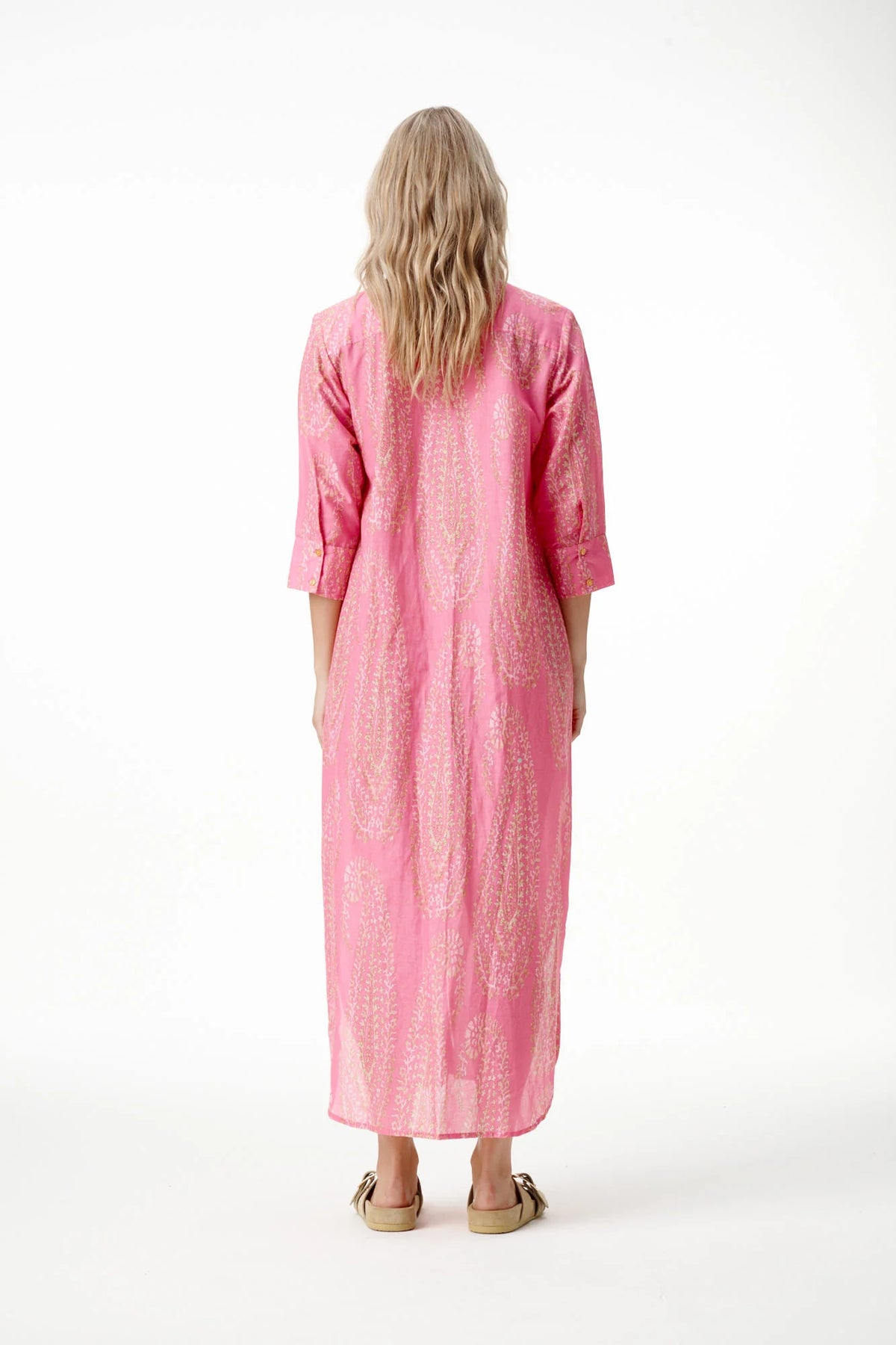 LONG DAISY GRAND PAISLEY COTTON PINK