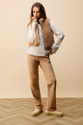 VELOUR PANTS - COGNAC