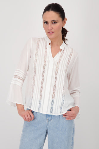 STAND UP COLLAR LACE BLOUSE