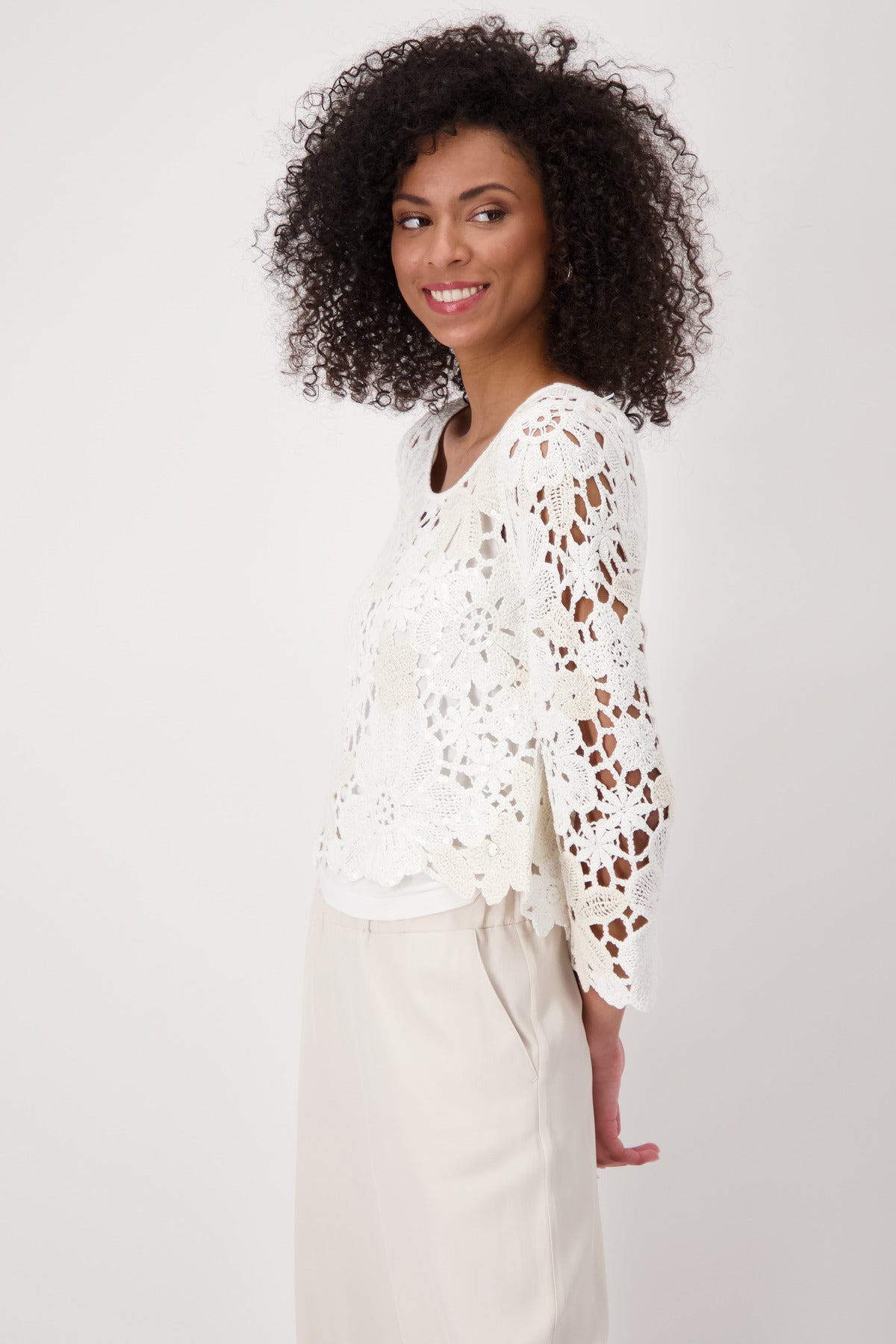 Pullover Cornelly Sequins - Cream