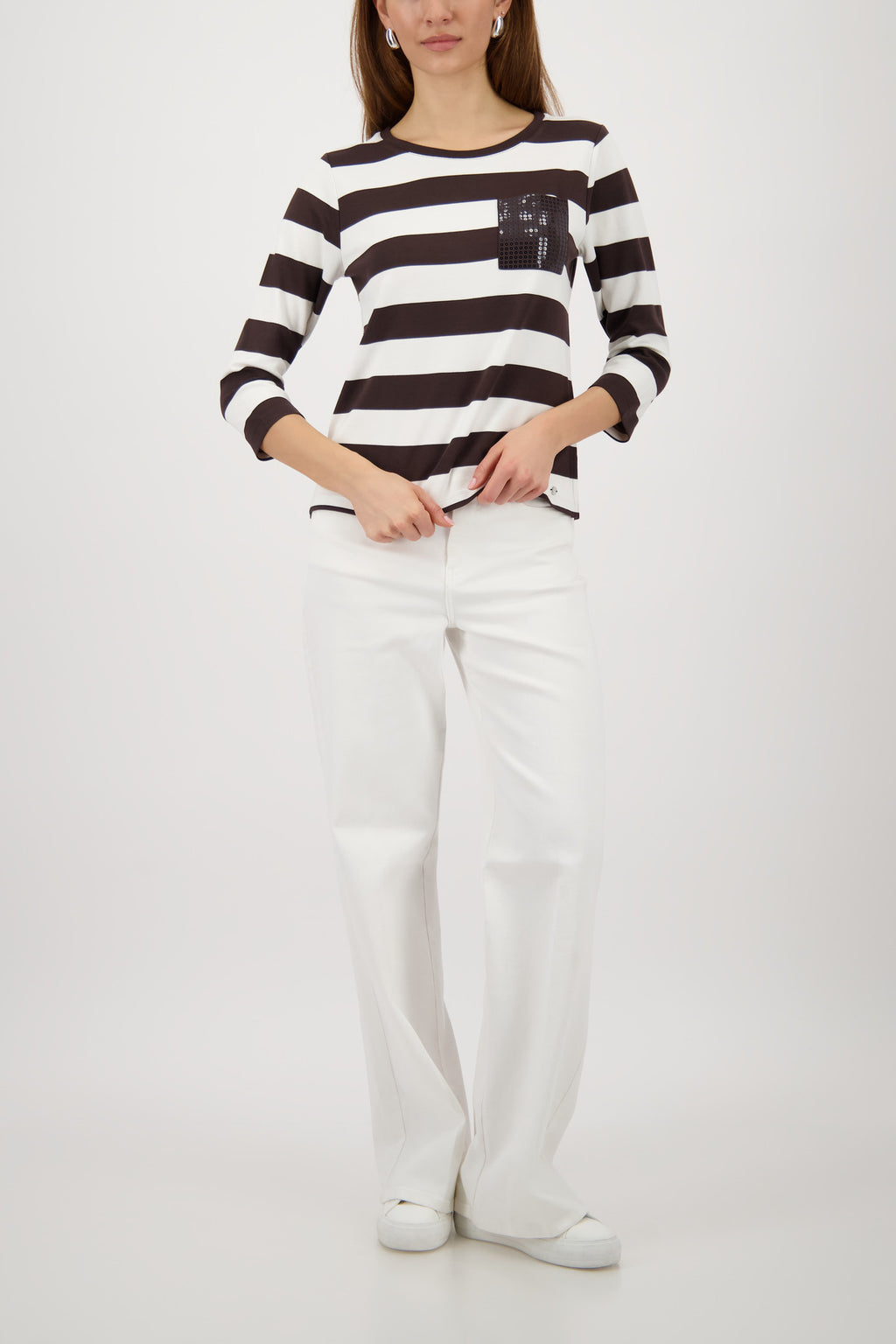 STRIPE & JEWELLERY CHOC TOP