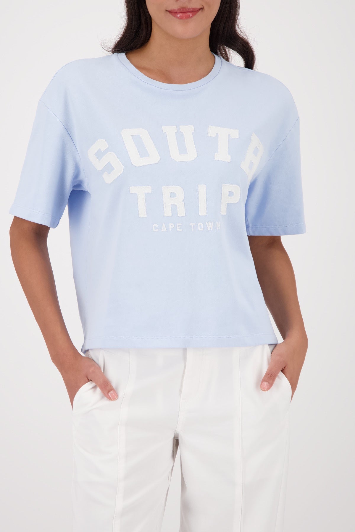 ROUND NECK LEGLETS JERSEY - LIGHT SKY