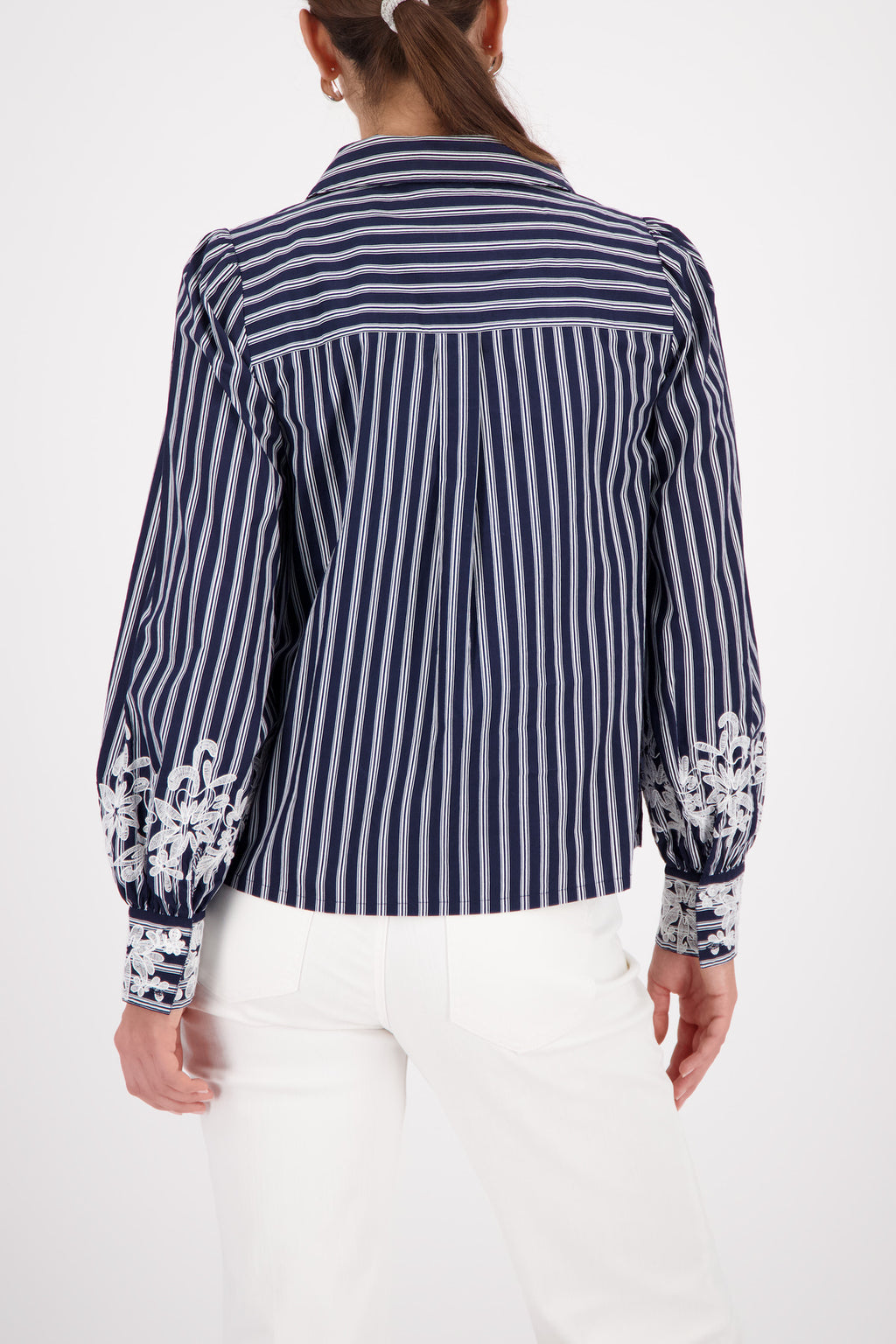BLOUSE STRIPES & LACE