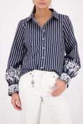 BLOUSE STRIPES & LACE