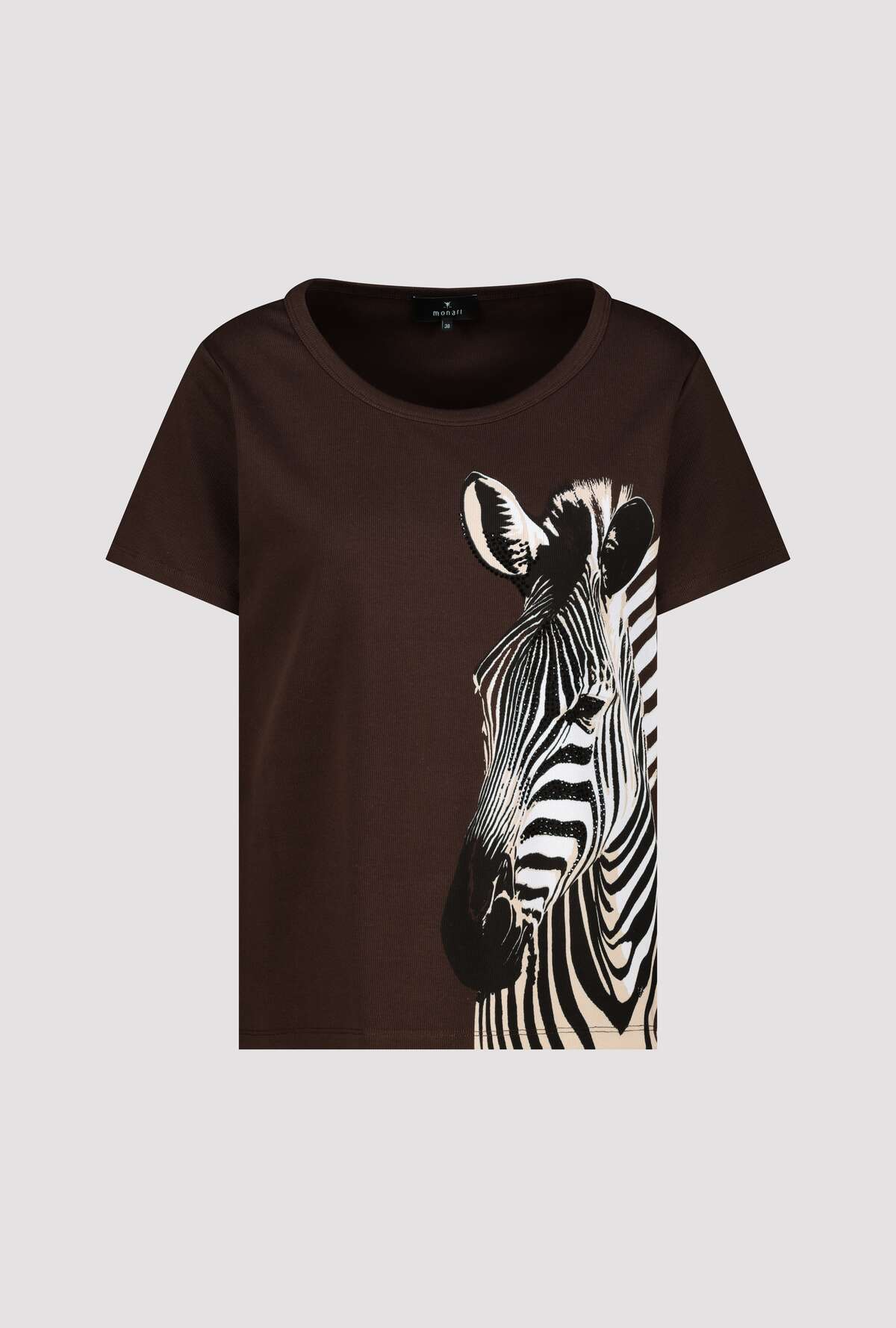 ZEBRA T-SHIRT -DK CHOC