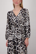ALL-OVER LEO PRINT DRESS