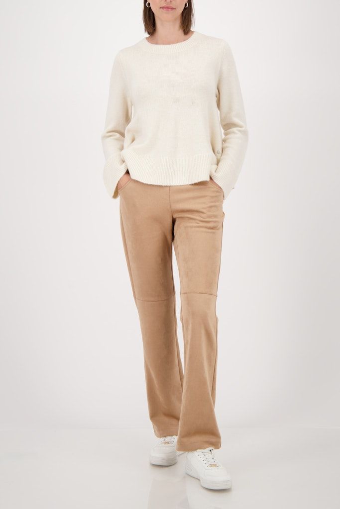 VELOUR PANTS - COGNAC