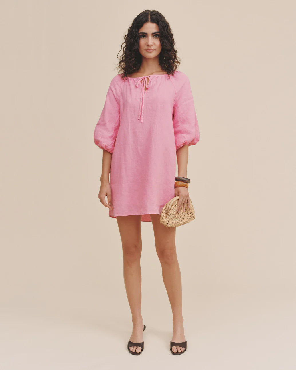 PULLOVER PUFF SLEEVE DRESS