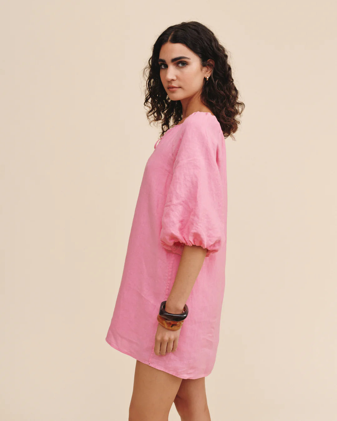 PULLOVER PUFF SLEEVE DRESS