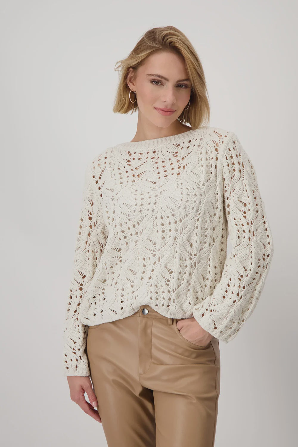CHENILLE SWEATER AJOUR