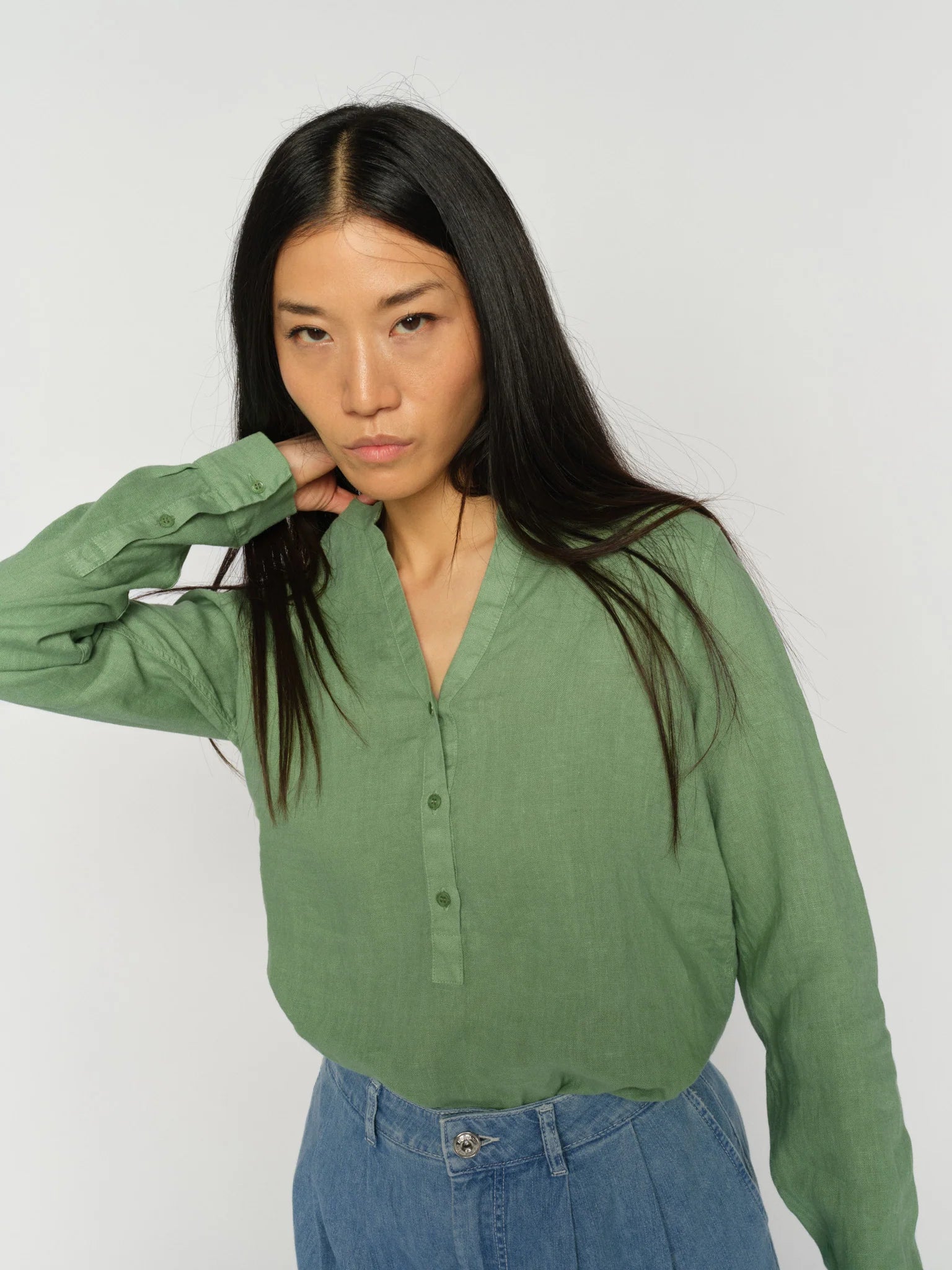 MM ENNA LINEN POCKET BLOUSE