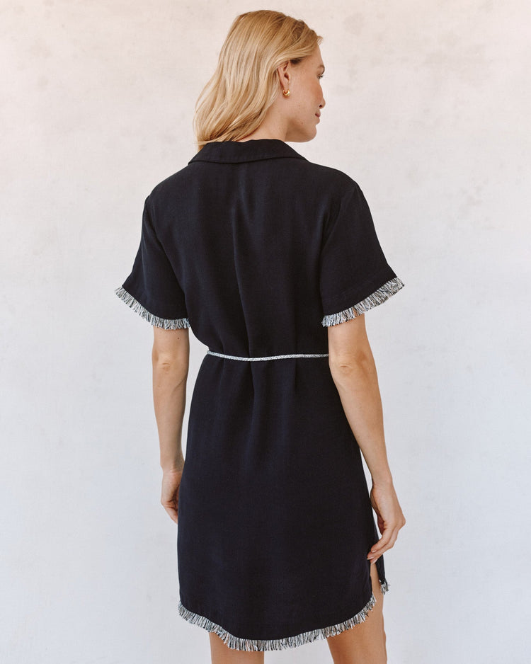 Short Sleeve Frey Mini Dress XS