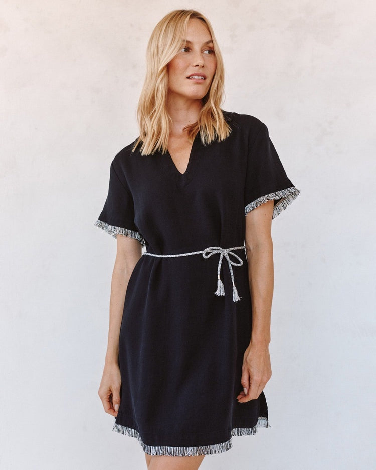 Short Sleeve Frey Mini Dress XS
