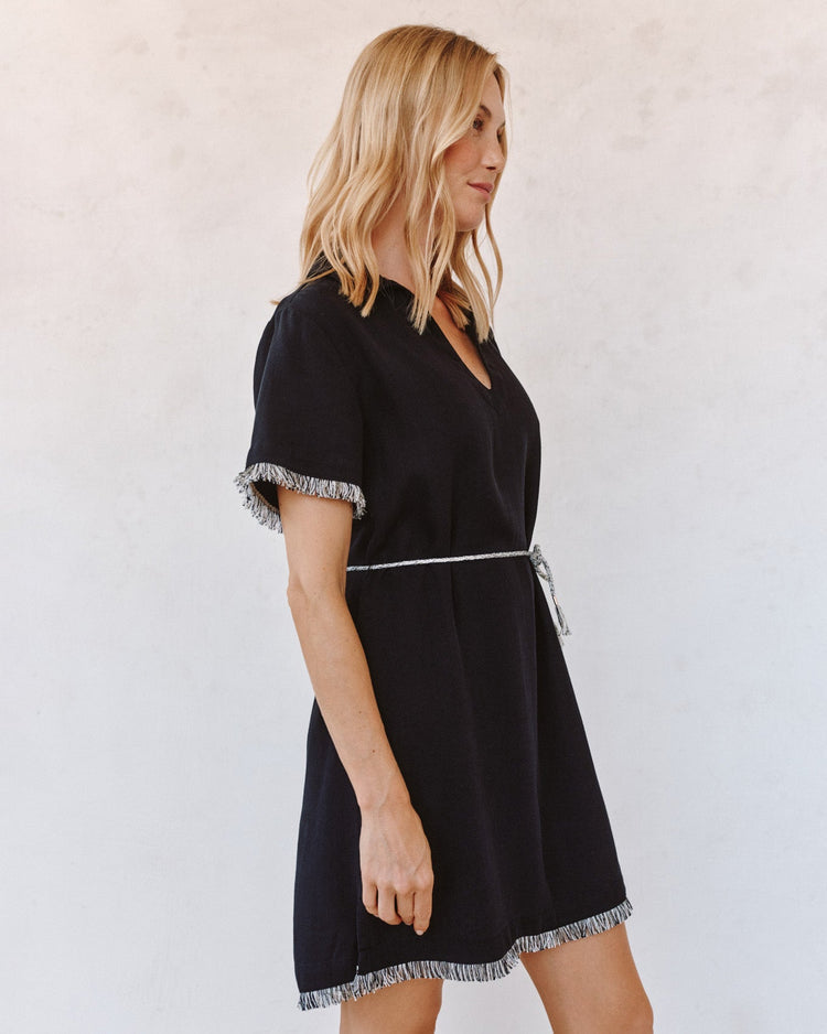 Short Sleeve Frey Mini Dress XS