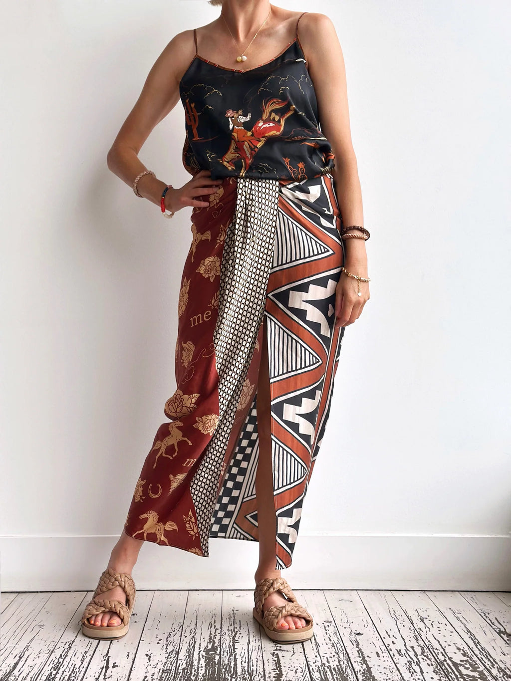 LUNA TIE FRONT SKIRT