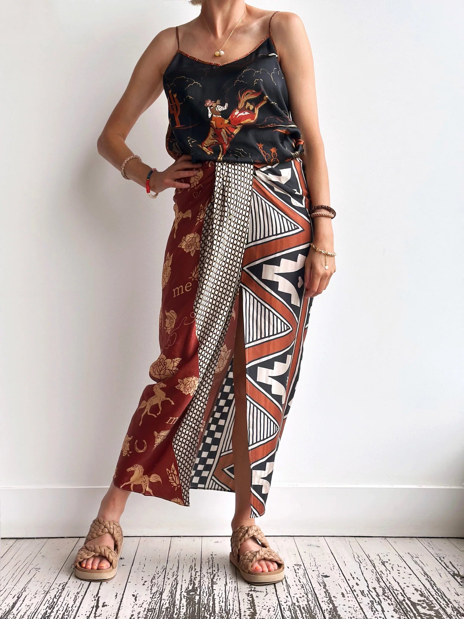 LUNA TIE FRONT SKIRT