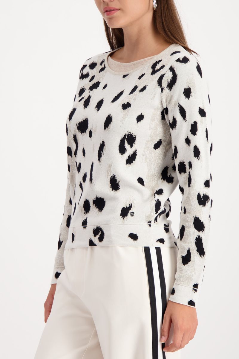 LEO JACQUARD SWEATER- OFF WHITE