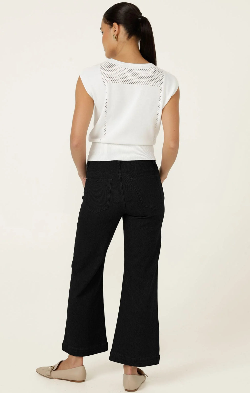 CHLOE KNIT TOP IN WHITE
