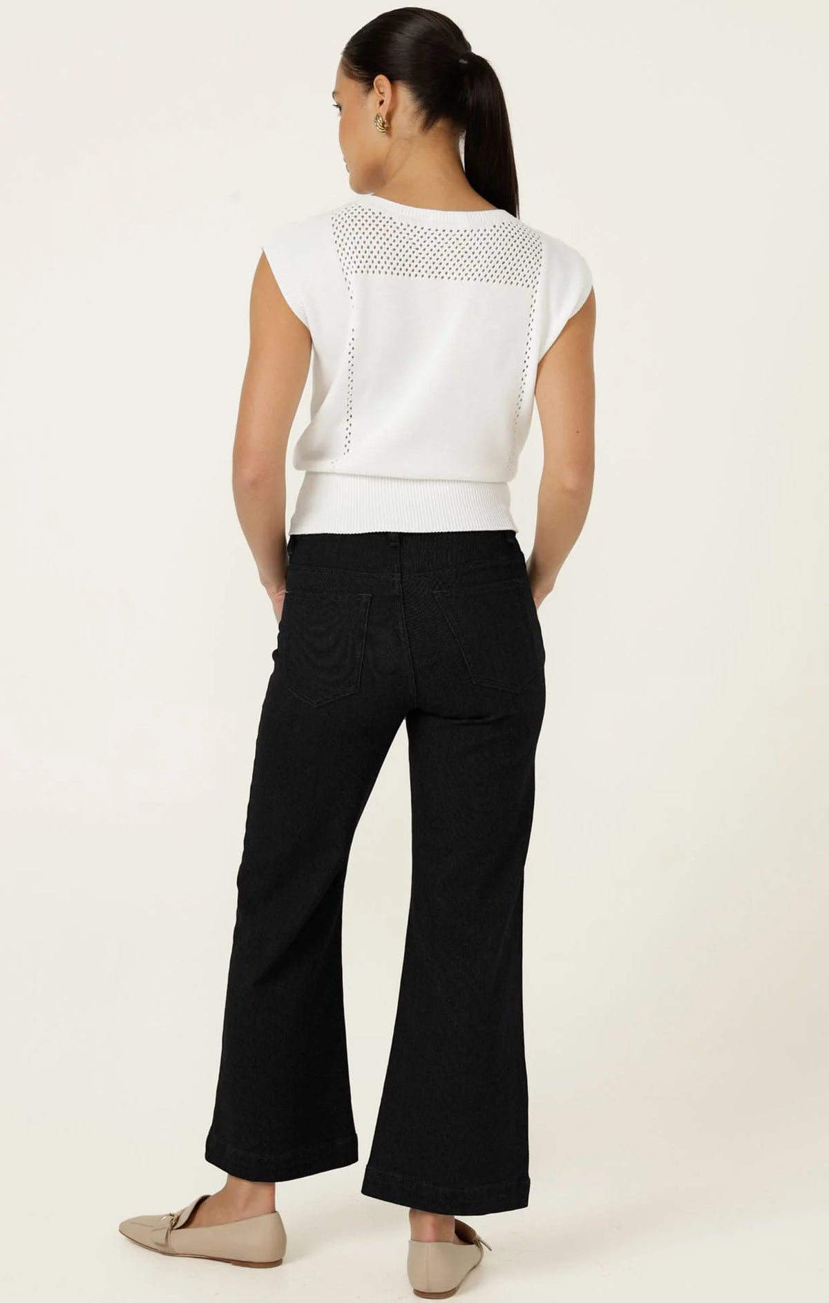 CHLOE KNIT TOP IN WHITE