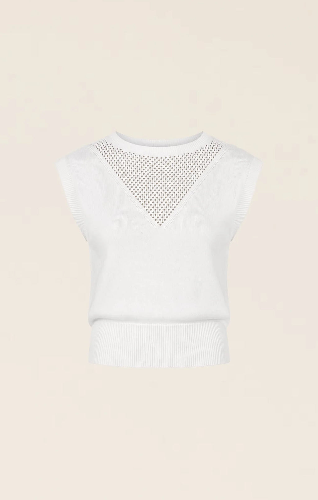 CHLOE KNIT TOP IN WHITE
