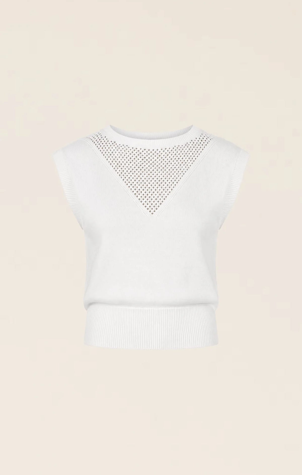 CHLOE KNIT TOP IN WHITE
