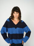 TACI STRIPE LS VNECK KNIT