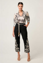 OLEANDER COTTON SILK SHIRRED COLLAR BLOUSE