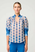 OLEANDER PLACEMENT PRINT BLOUSE