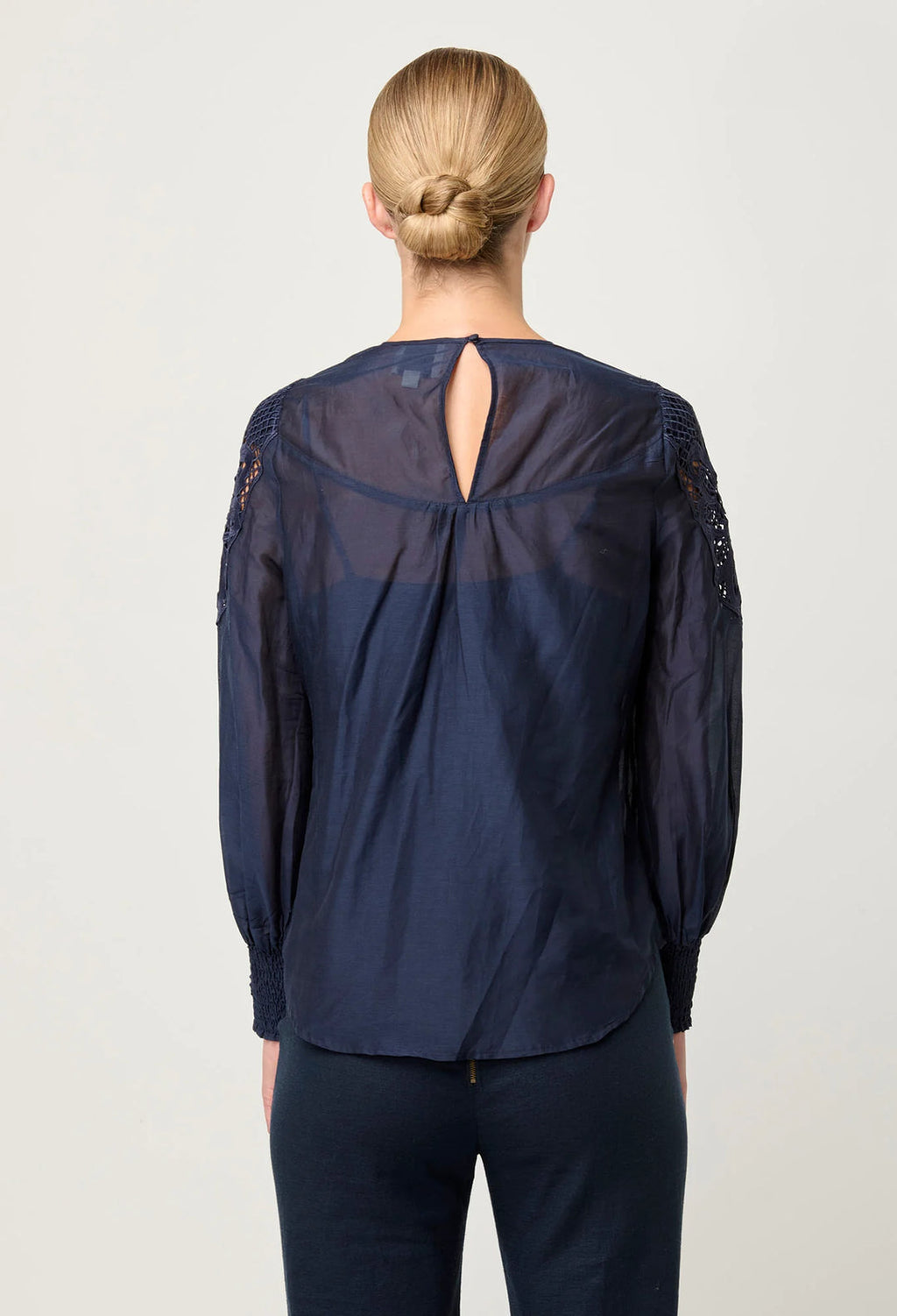 MIRADOR COTTON SILK LACE BLOUSE