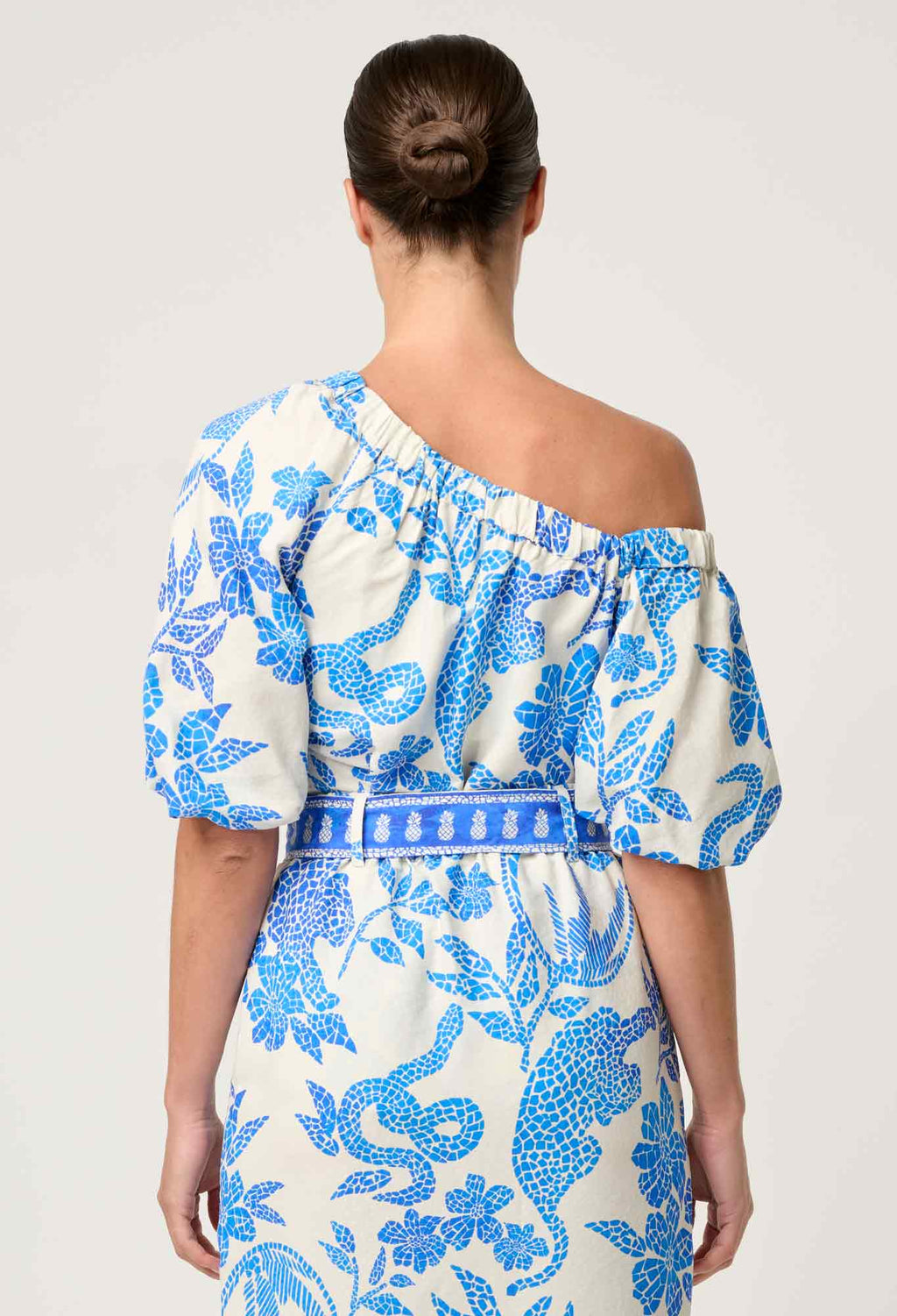 JUNO VISCOSE DOBBY ONE SHOULDER TOP