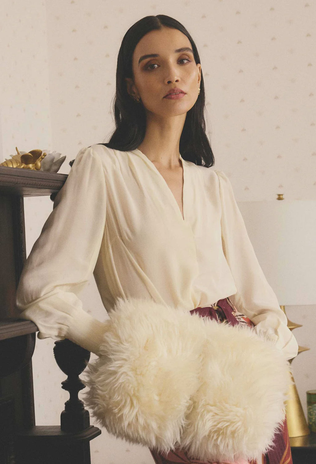 EDEN SILK PLEATED SHIRT