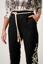 HELM PLACEMENT PRINT EMB LINEN PANT