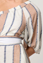 BAHIA ONE SHOULDER LINEN VISCOSE DRESS