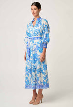 CARMEN SILK COTTON PLACEMENT MAXI DRESS