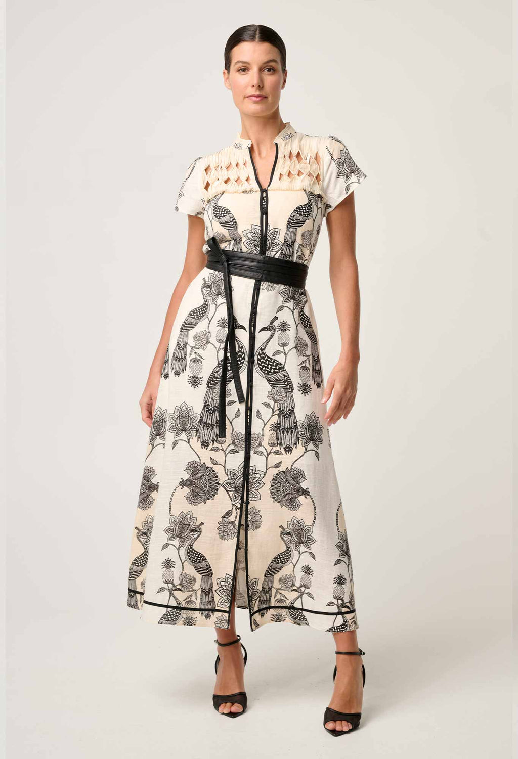 XANTHIA DIAMOND SMOCK YOKE DRESS