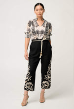 HELM PLACEMENT PRINT EMB LINEN PANT
