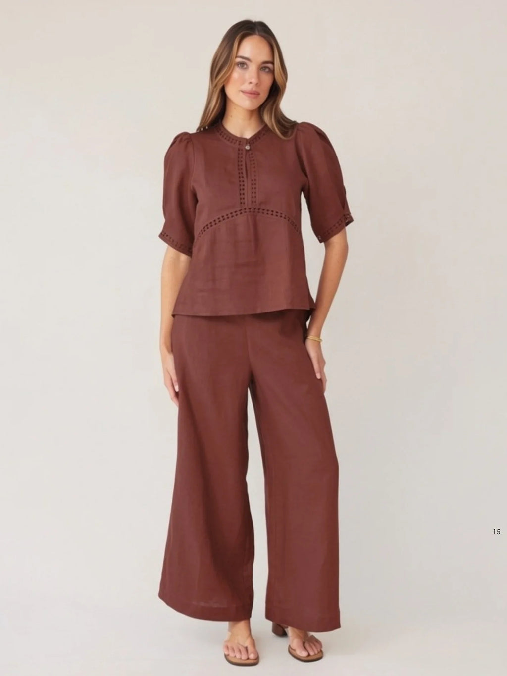 PALAZZO PANT - MOCHA