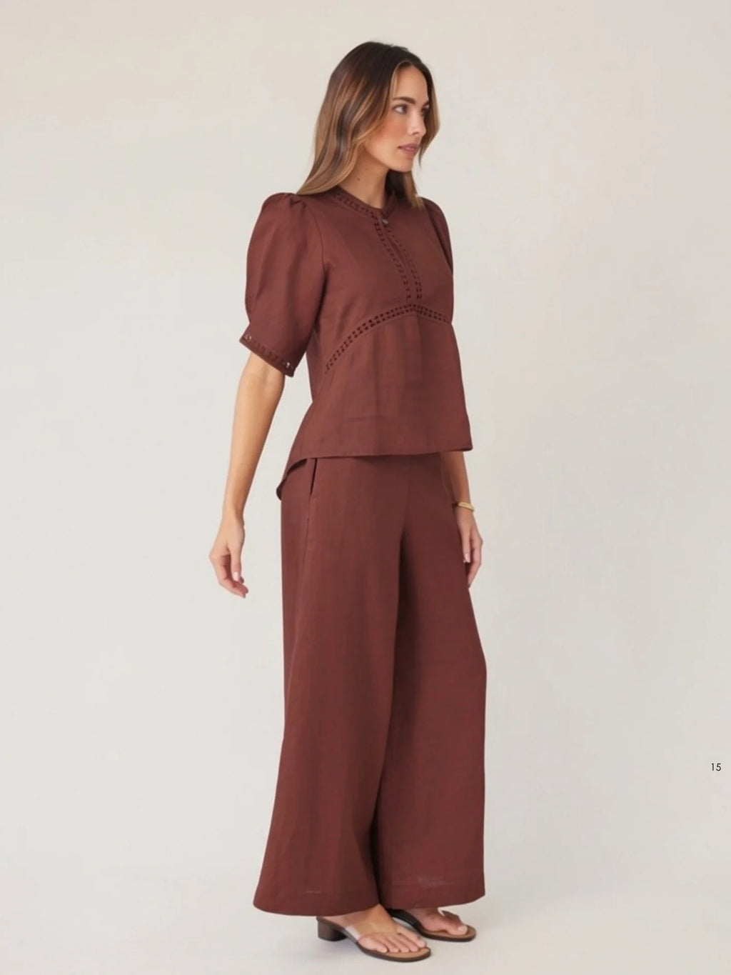 PALAZZO PANT - MOCHA