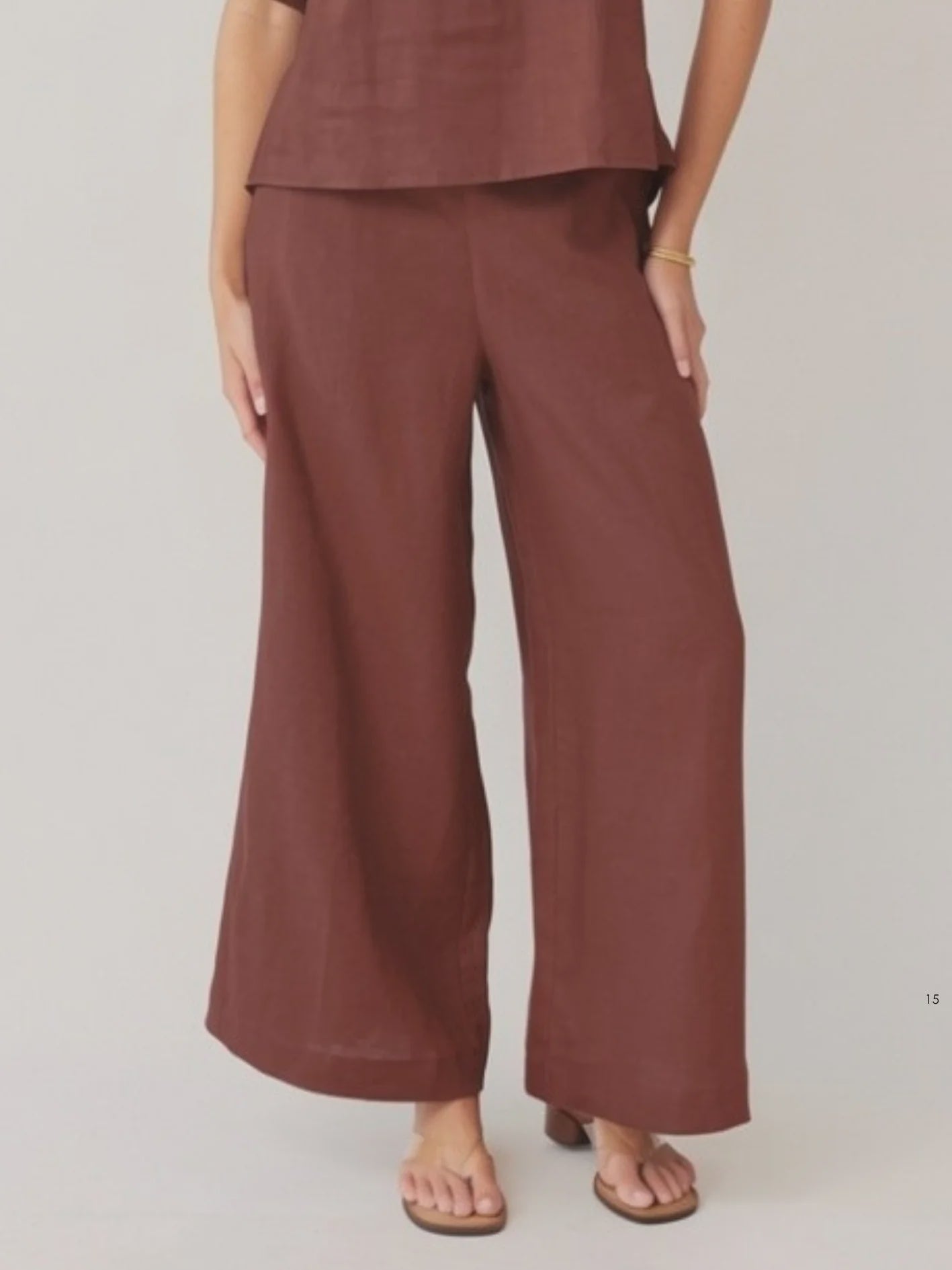 PALAZZO PANT - MOCHA