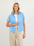 SHORT SLEEVE POCKET BUTTON DOWN TOP