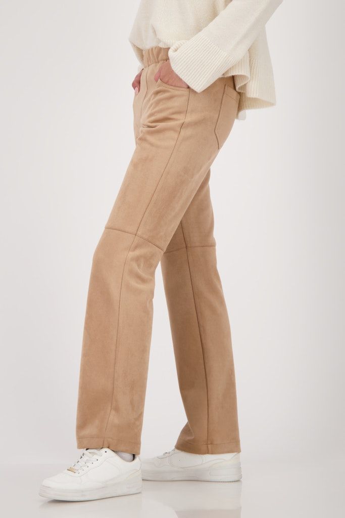VELOUR PANTS - COGNAC